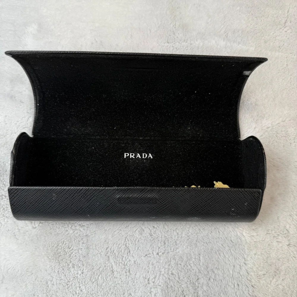 Prada Black Saffiano‎ Leather Hard Case for Eyeglasses Sunglasses Glasses